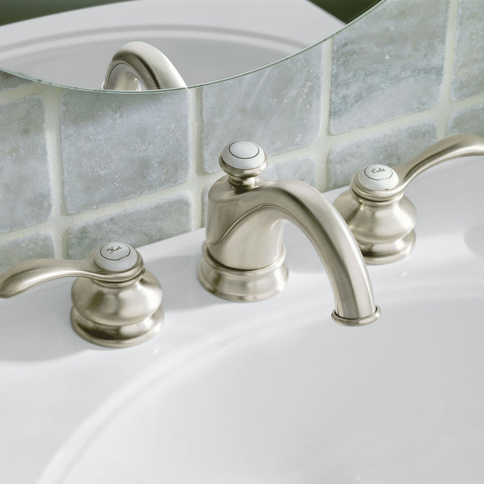 K1226542BZ,CP Kohler Fairfax Widespread Bathroom Faucet with Drain